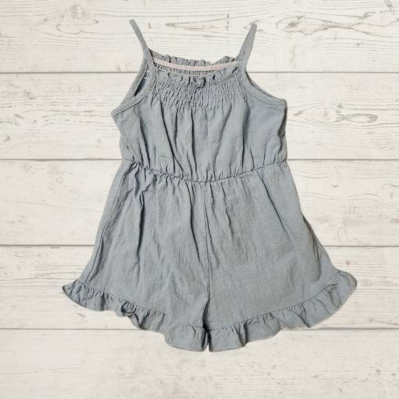 Shein Chambray Ruffle Romper- size 6-9m - Picture 1 of 2